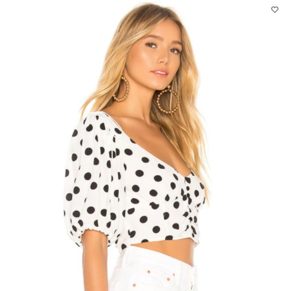 For Love and Lemons Lexington Crop Top XS - Picture 3 of 6